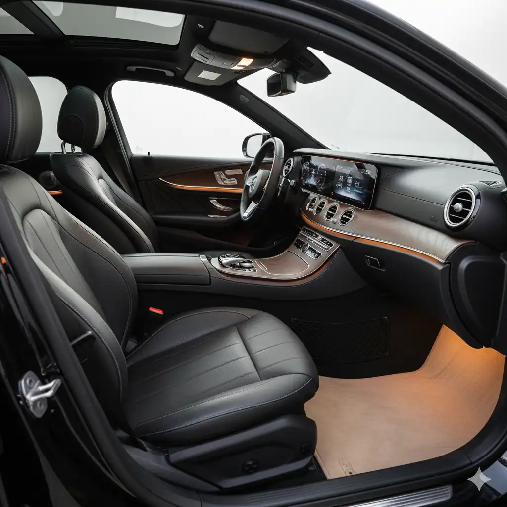 Comfortabel interieur van een TaxiZara voertuig